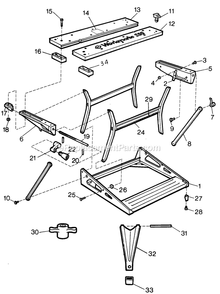 Page A Diagram and Parts List for 79-033-BDK Type 13 Black and Decker Sawhorse